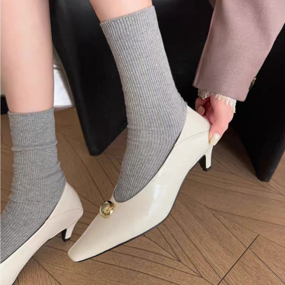 White Leather Women's Shoes